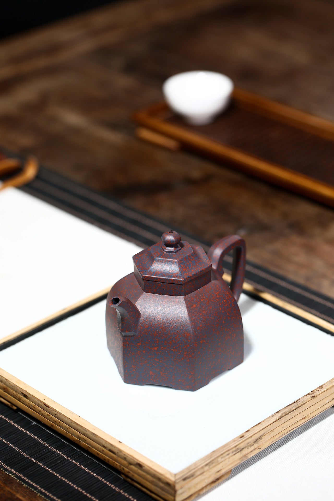 Yixing Zisha Teapot Liufang Pagoda, 100% Fully Handmade by National Certified Arts & Crafts Master