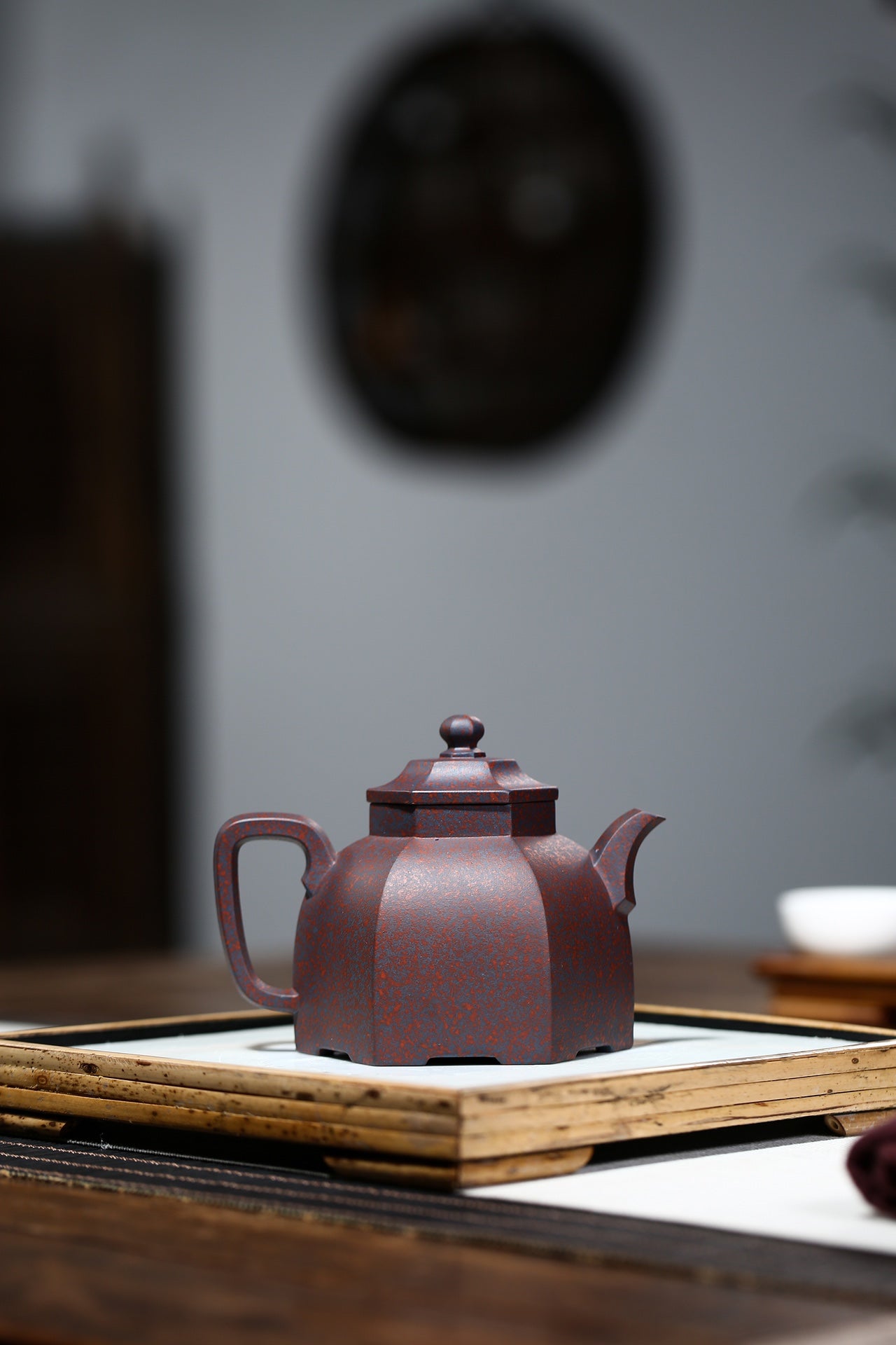 Yixing Zisha Teapot Liufang Pagoda, 100% Fully Handmade by National Certified Arts & Crafts Master