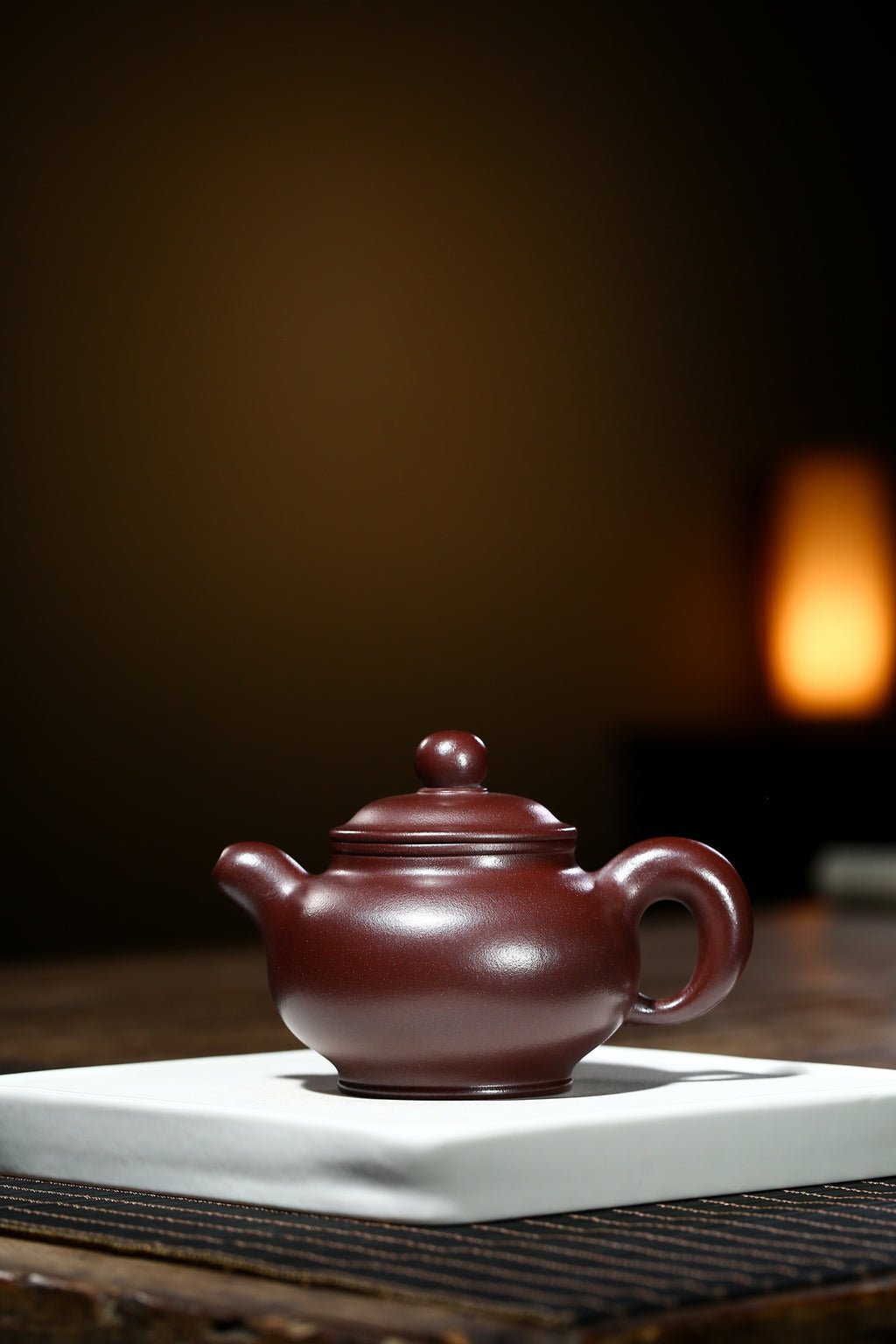 Yixing Zisha Teapot Da Hong Lotus, Rare Shi Hong Ore Zisha Clay