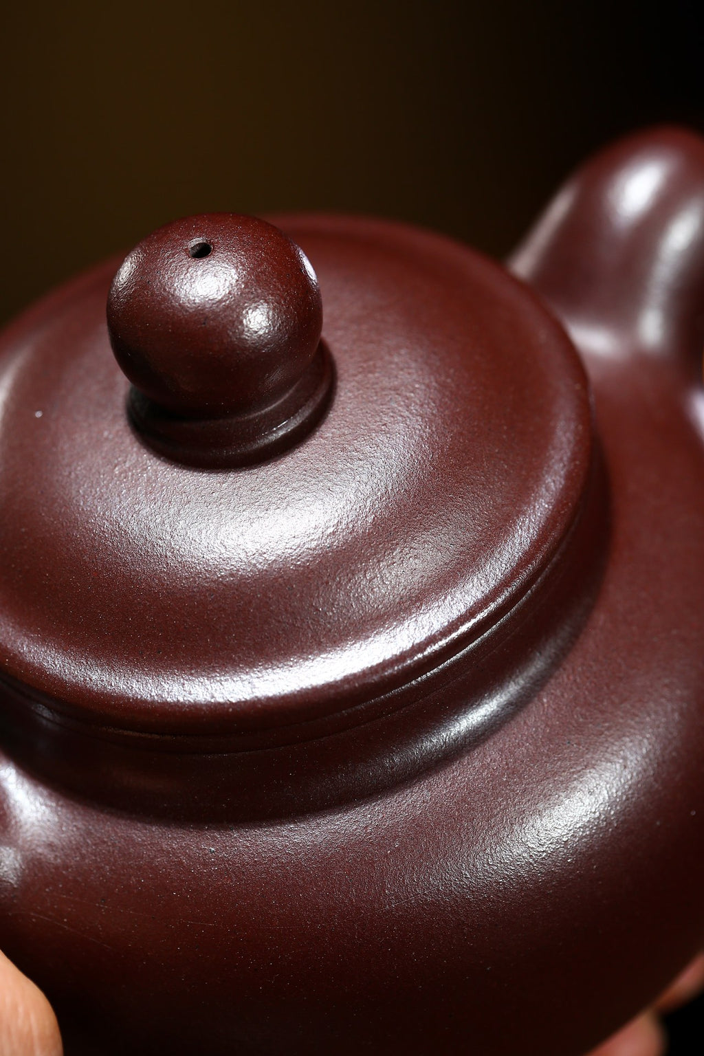Yixing Zisha Teapot Da Hong Lotus, Rare Shi Hong Ore Zisha Clay