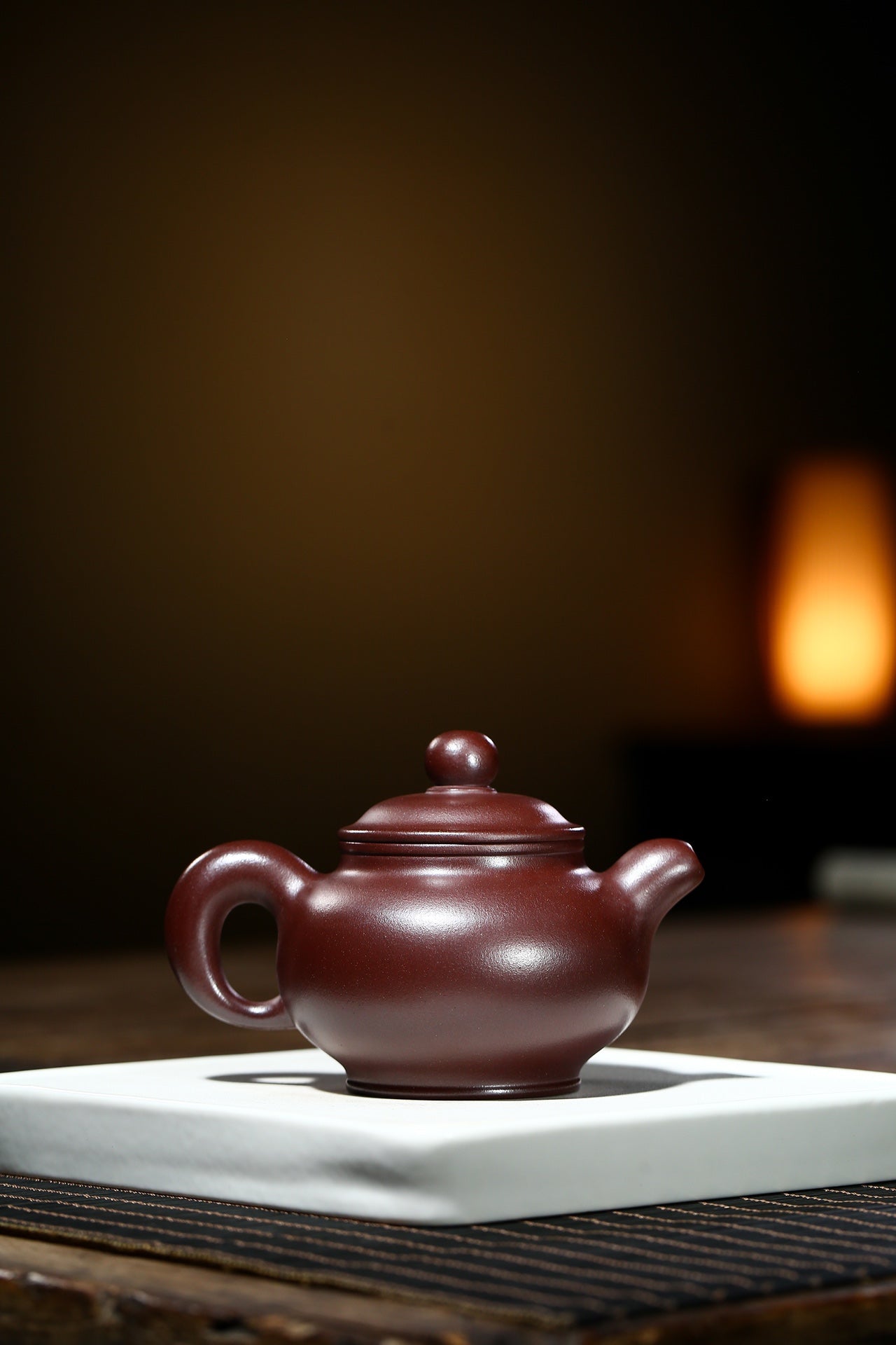 Yixing Zisha Teapot Da Hong Lotus, Rare Shi Hong Ore Zisha Clay