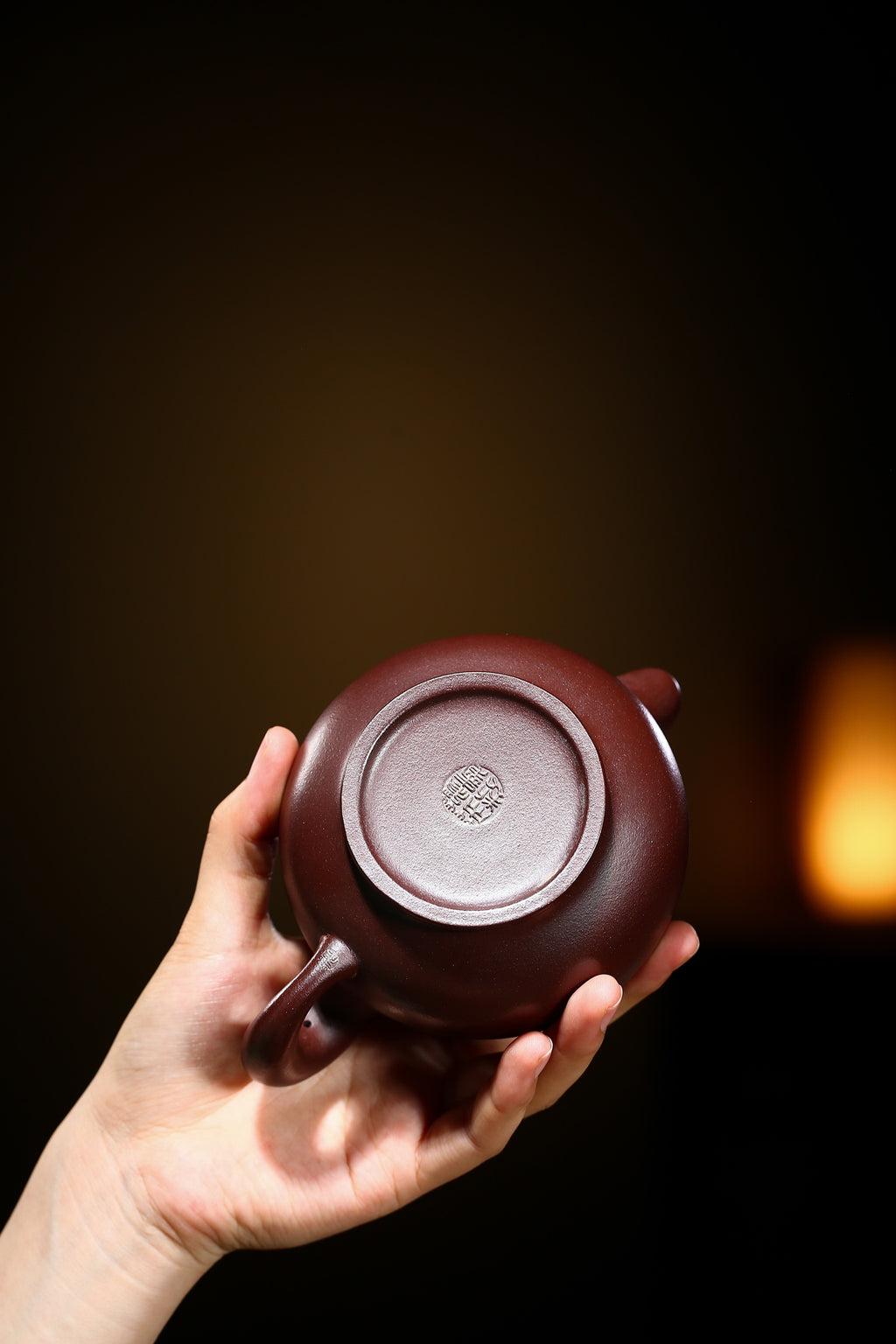 Yixing Zisha Teapot Da Hong Lotus, Rare Shi Hong Ore Zisha Clay