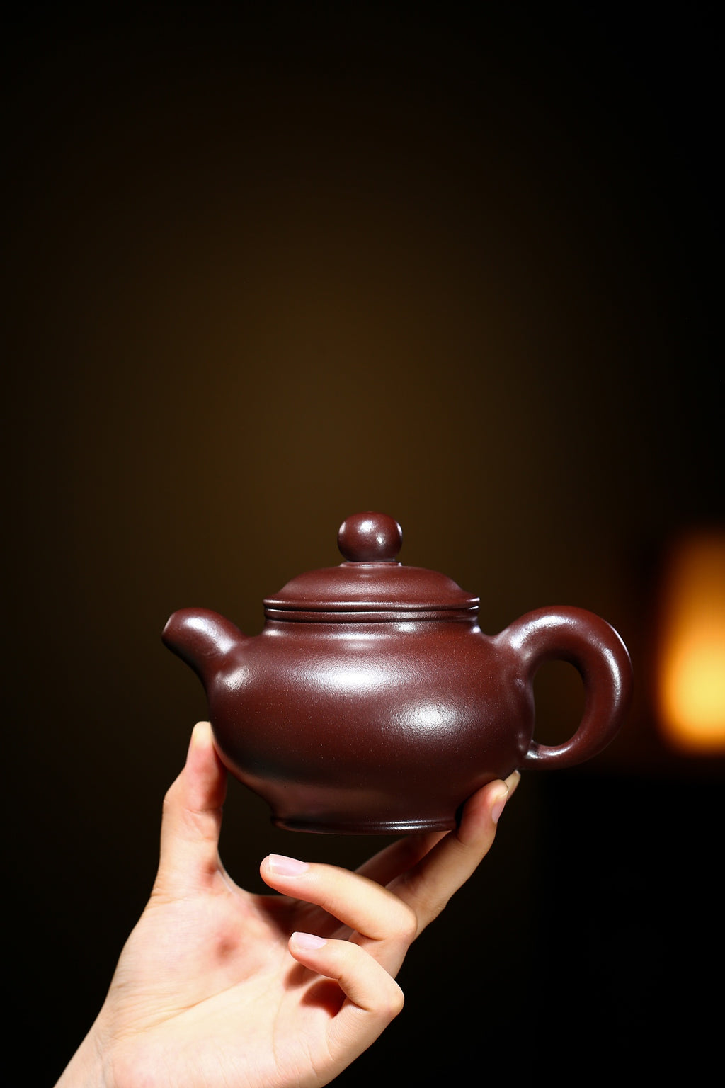Yixing Zisha Teapot Da Hong Lotus, Rare Shi Hong Ore Zisha Clay