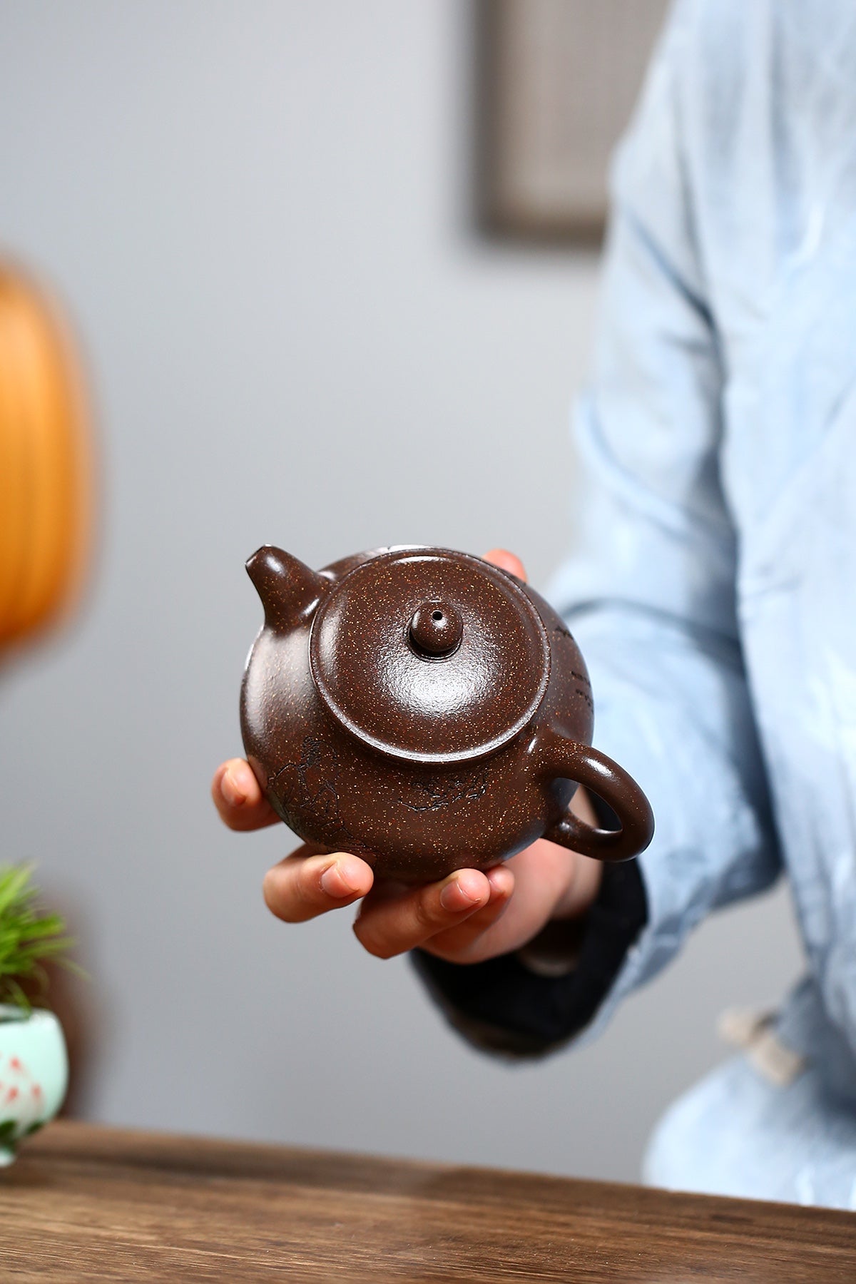Pan Hu Yixing Zisha Teapot | Ziyujinsha Clay | Fan Linqiang | 240cc